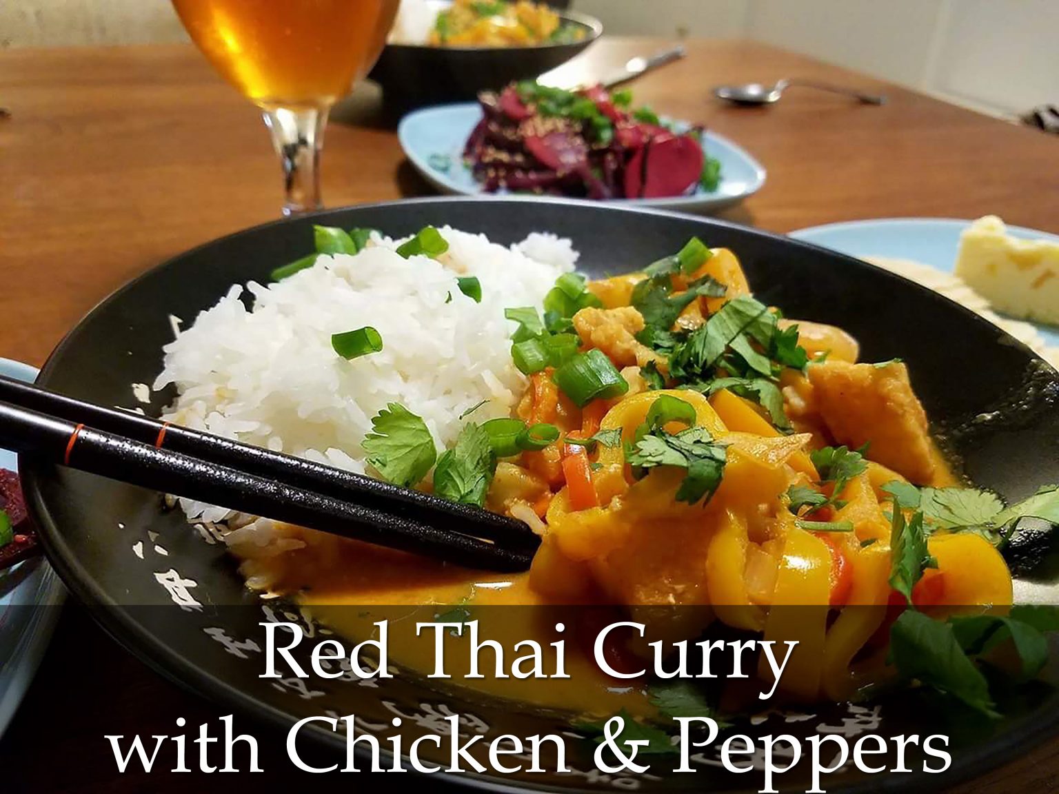 Red Thai Curry with Chicken and Peppers | GradFood