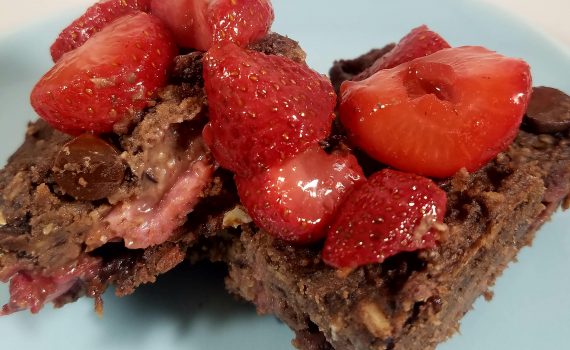Strawberry-Infused Black Bean Brownies