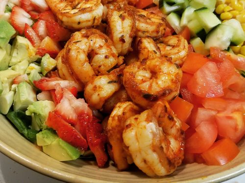 Sweet & Spicy Cajun Shrimp Salad