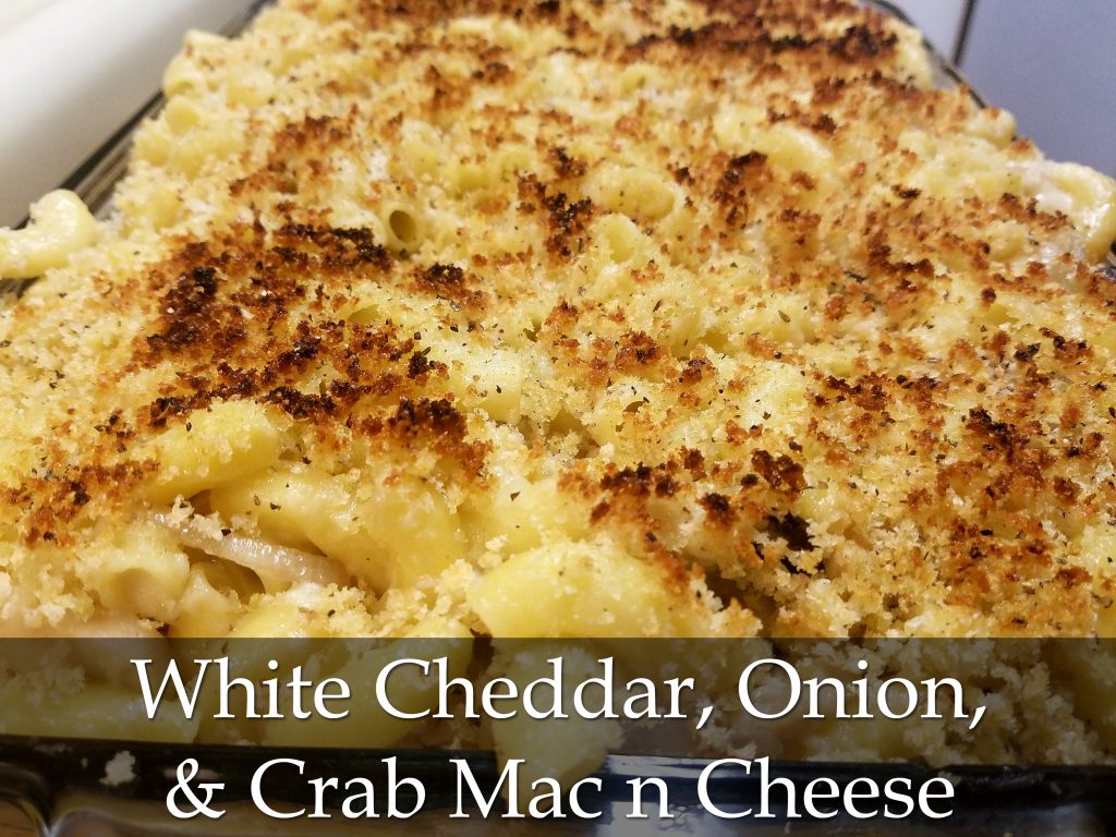 White Cheddar, Onion, & Crab Mac n Cheese | GradFood