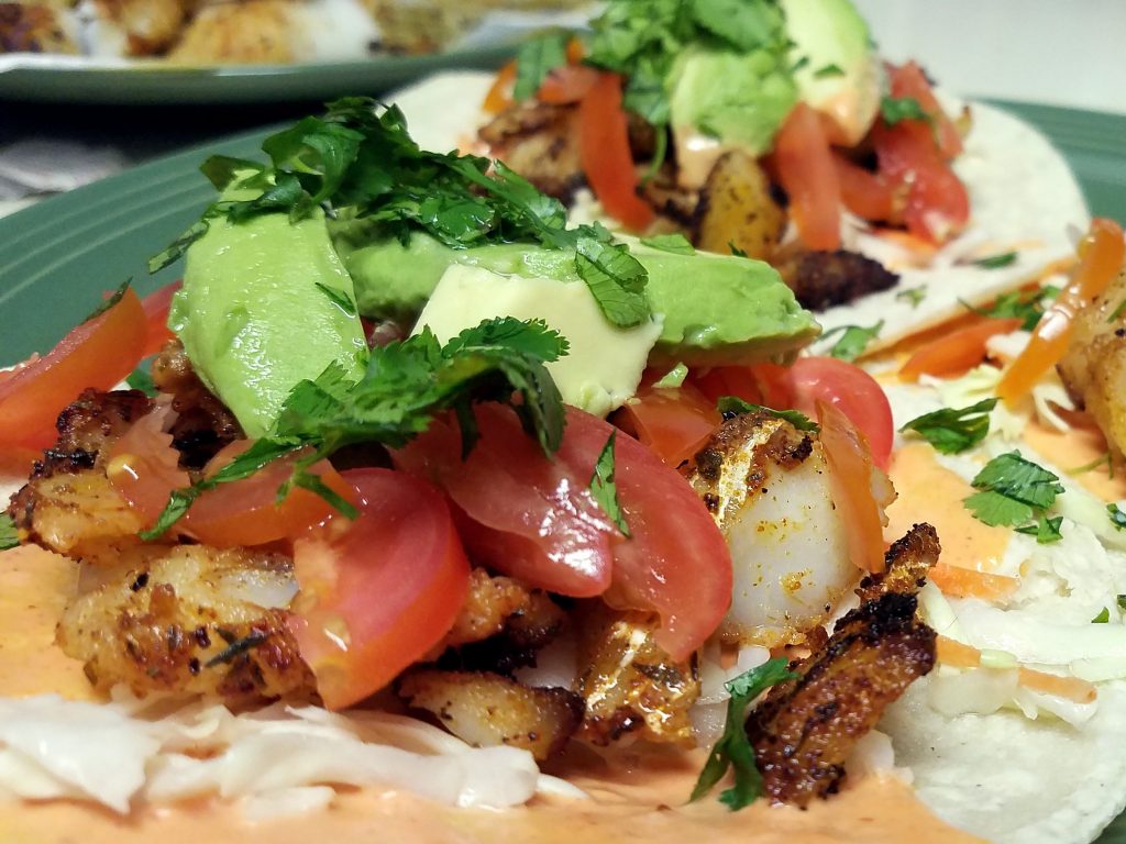 Blackened Cod Fish Tacos | GradFood