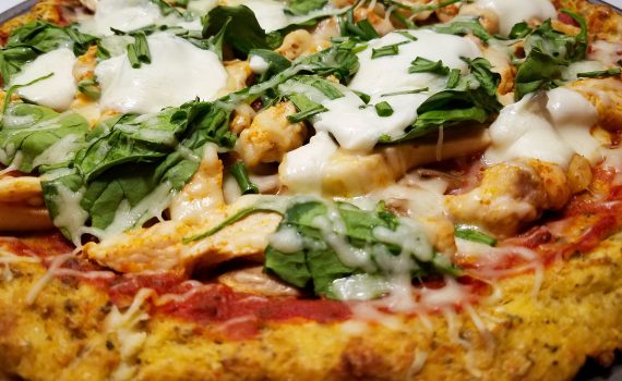 Quinoa Crust Chicken & Arugula Pizza