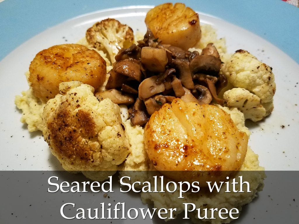 Seared Scallops with Cauliflower Puree