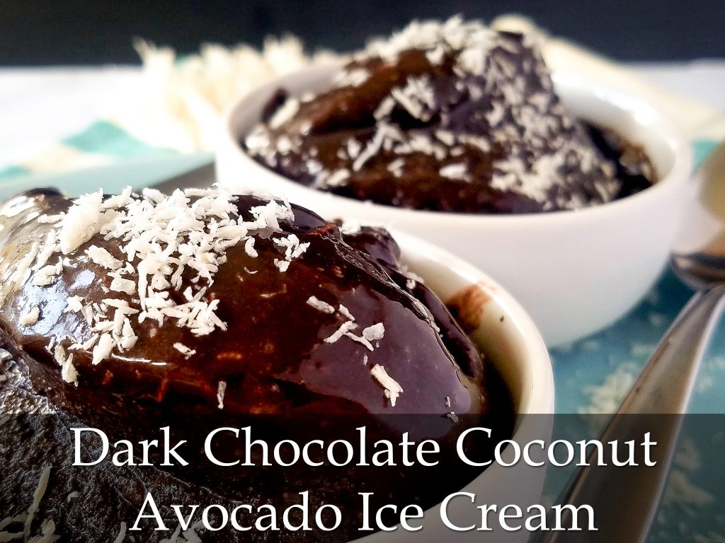 Dark Chocolate Coconut Avocado Ice Cream