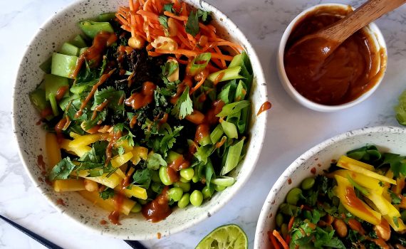 Roasted Thai salad with Peanut Dressing