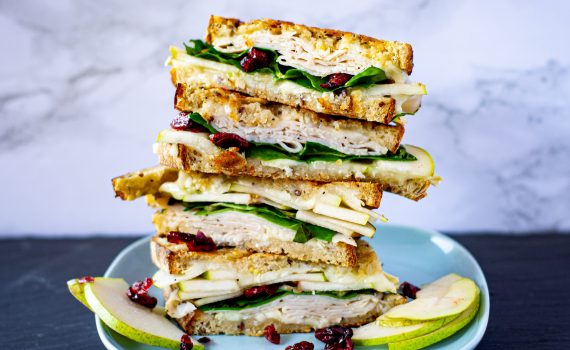 Brie, Turkey, & Pear Sandwiches