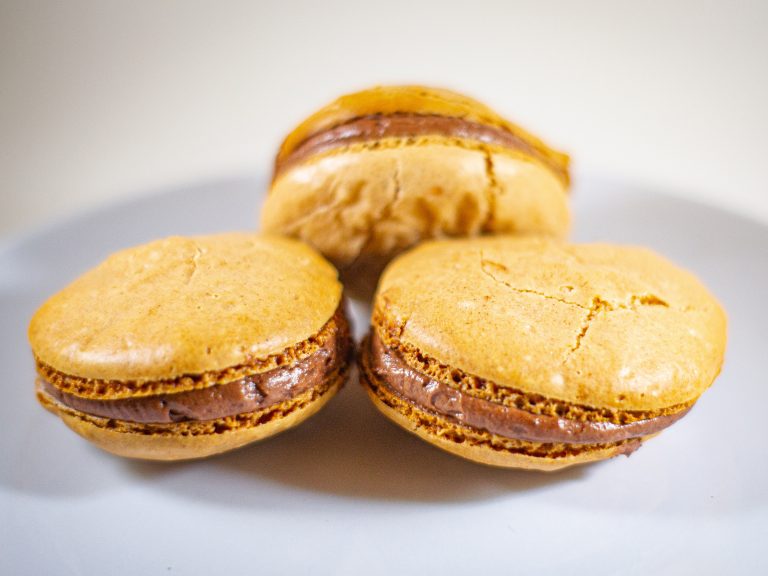 Pumpkin Spice & Chocolate Macarons