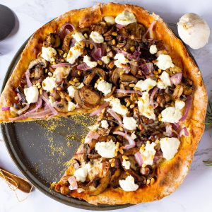 Goat Cheese and Wild Mushroom Pizza