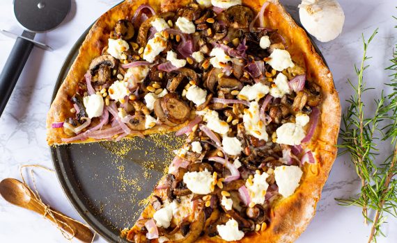 Goat Cheese and Wild Mushroom Pizza