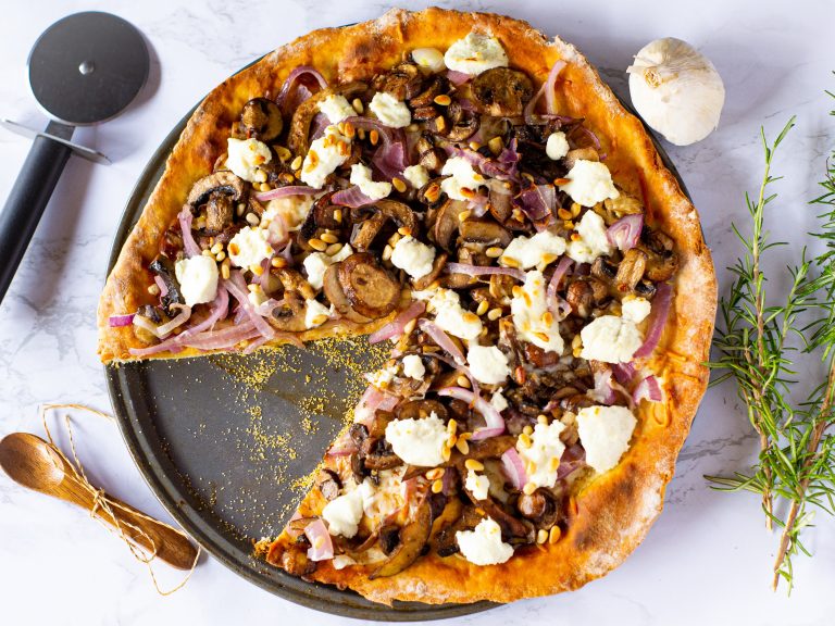 Goat Cheese and Wild Mushroom Pizza