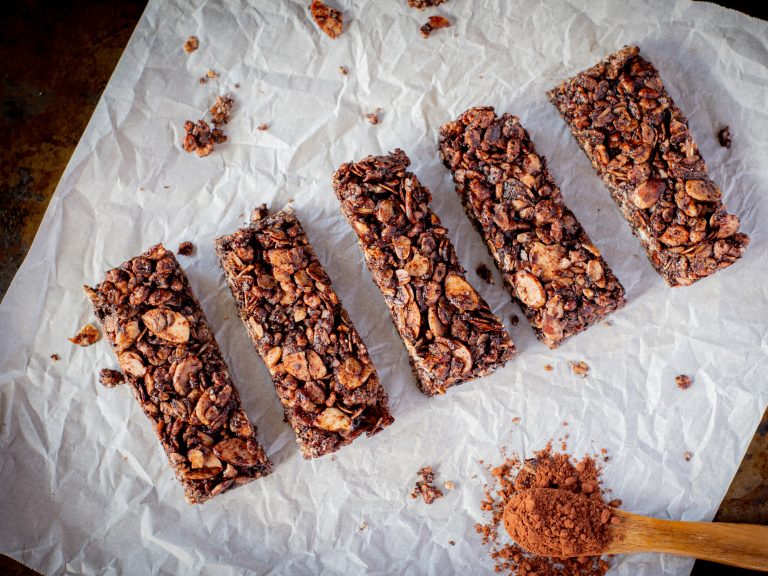 Dark Chocolate Almond Granola Bars