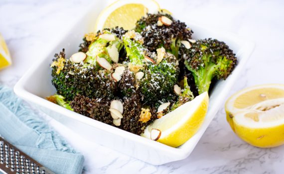 Air Fryer Lemon Parmesan Broccoli_label