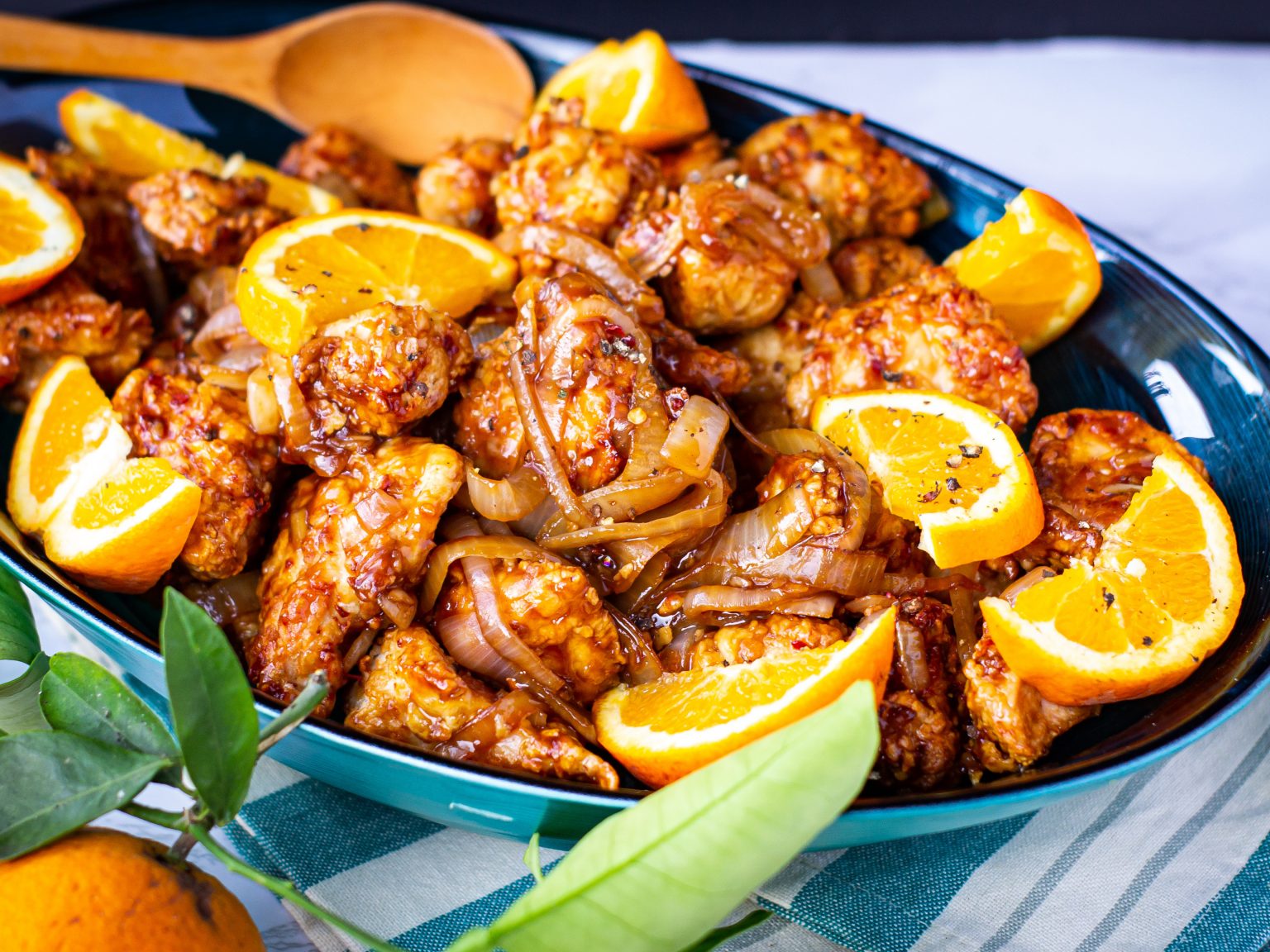 Air Fryer Orange Chicken GradFood