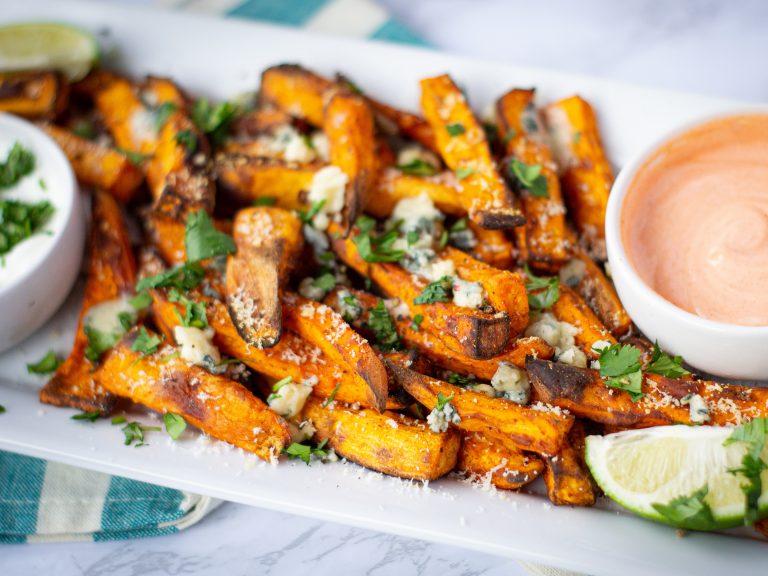 Gorgonzola Parmesan Sweet Potato Fries