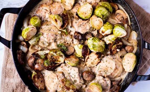 One Pot Creamy Mushroom Chicken