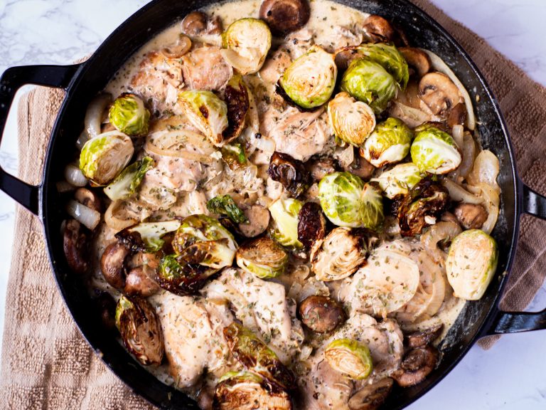 One Pot Creamy Mushroom Chicken