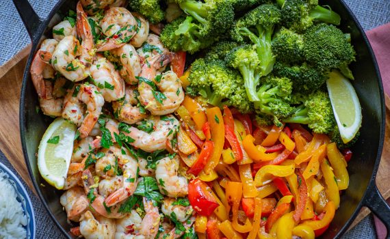 Lemon Garlic Shrimp with Veggies