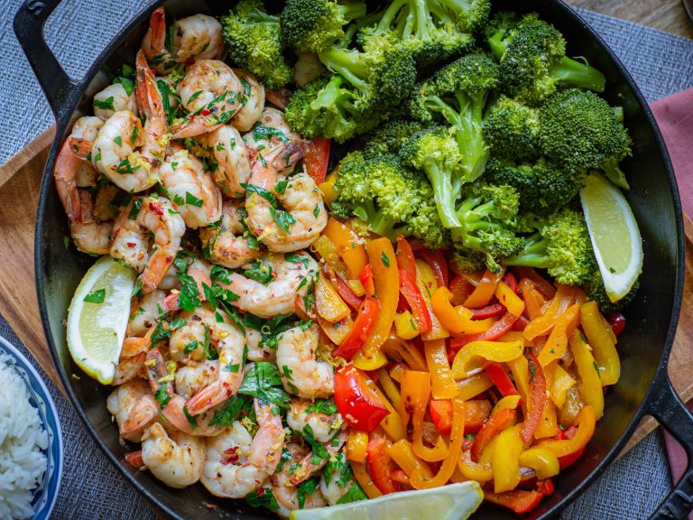 Lemon Garlic Shrimp with Veggies