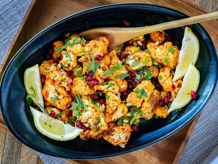 Moroccan Harissa-Roasted Cauliflower