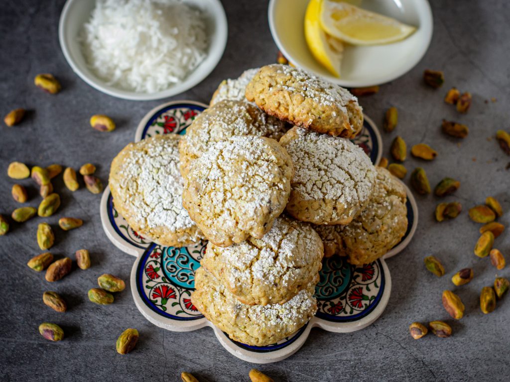 Coconut Lemon Ghriba (Moroccan Cookies)