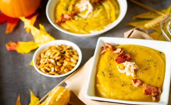 Crab and Bacon Pumpkin Bisque