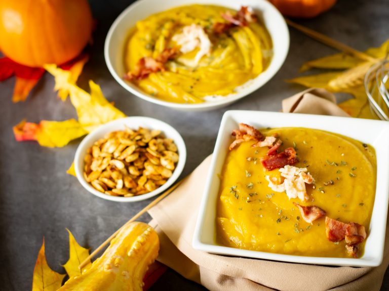 Crab and Bacon Pumpkin Bisque