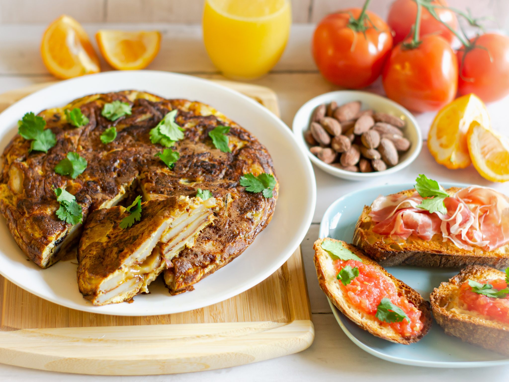 Spanish Breakfast (Tortilla de Patatas & Pan con Tomate) GradFood