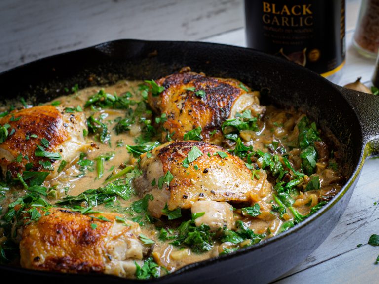 Creamy Black Garlic Chicken