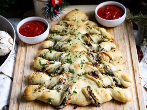 Christmas Tree Cheesy Breadsticks